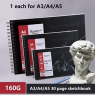 Sketchbook Stationery A3a4a5 Size 30 Sheets 160g Sketch Book
