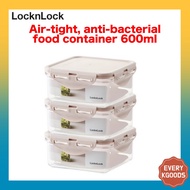 Locknlock Stackable air tight food container 600ml pink, food containers, lock and lock, anti bacter