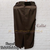 Rok SPAN REMPEL BELAH BELAKANG Hitam Putih Coklat Pramuka Abu SMA Kerja Sekolah Formal Kantor