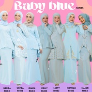 BAJU KURUNG BRIDESMAID BABY BLUE SERIES HOT COLOR