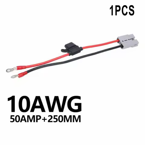 1pc Anderson Plugs 50a With Wire 12AWG M8 Post Jacket Forklift Battery Charging Cable 30/50/100cm Ex