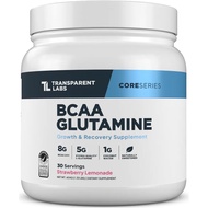 Transparent Labs BCAA Glutamine - 8000 Mg of BCAA Powder with L Glutamine for Post Workout Recovery,