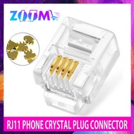4 PIN RJ11 RJ-11 6P4C MODULAR TELEPHONE PHONE CRYSTAL PLUG CONNECTOR