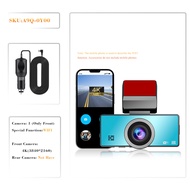 4K Car Camera wifi Dual lens 3.16 Inch IPS Screen 1080P Dashcam Reverse image Loop Recording Parking