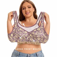 Plus Size Full Cotton Sports Bra - Sizes 40-52 Cups C-E | Women's Seamless Underwear