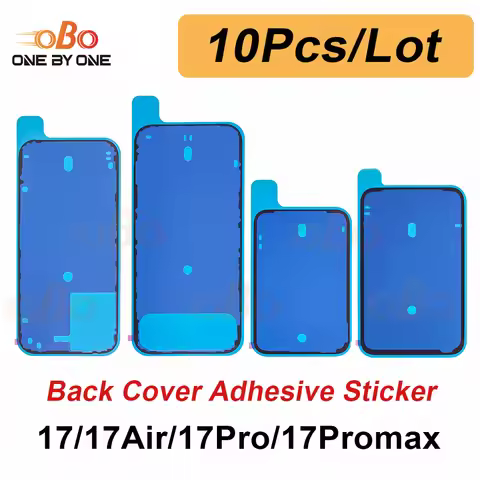 10Pcs Back Cover Adhesive Waterproof Seal Sticker for iPhone 17 Pro Max Air Rear Side Seal Tape Glue