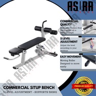 Asura Fitness Commercial Sit-Up Bench For Core Workouts and Decline Bench Press Adjustable Weight Be
