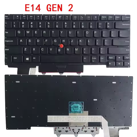 US Layout Keyboard For Lenovo Thinkpad E14 Gen2 Black Color