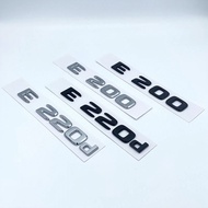 Black Silve Letters E200 E260 E300 E400 E220d E350e E300de 4Matic ABS Emblem for Mercedes Benz W213 