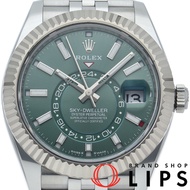 勞力士 Sky-Dweller Jubilee 腕錶，薄荷綠，336934，附錶盒、保固卡，18K 白金/不鏽鋼，男士腕錶，綠色，拋光，成色極佳 [二手]