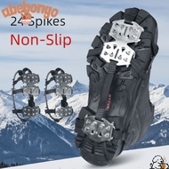 ABEBONGONY 1Pair Ice Gripper Spike, Spike Universal 24 Teeth Ice Claw,  Shoe Covers Anti-Slip Spike 