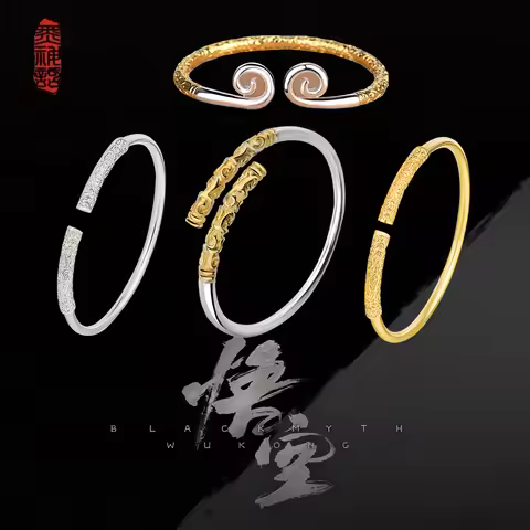 New Arrival Wukong Ruyi Jingu Bang Tight Spell Cuff Bracelet for Women Man Retro 925 Sterling Silver