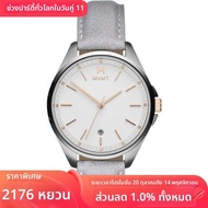 นาฬิกาข้อมือผู้หญิง MVMT Quartz Movement สายหนัง ปุ่มทองแดง วินาที วัน เวลาป้องกันน้ำ 50 เมตร นาฬิกา