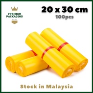 20*30cm 100pcs Yellow Colour Flyer / Courier Bag / Plastic Bag / Packing Bag / Beg Plastic Kurier / 