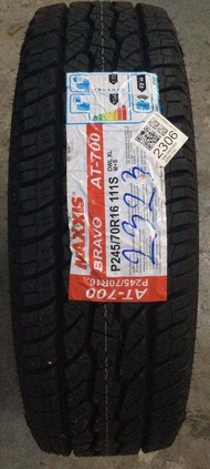 ยางรถยนต์ Maxxis 245/70R16 AT-700 Bravo A/T ขอบ 16  ยางใหม่ปี 2023 สัปดาห์ที่ 37 (1 เส้น) แถมจุกลมยาง 1 อัน