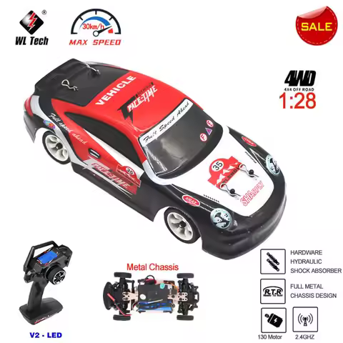 WLtoys K969 1:28 4WD 2.4G Mini RC Racing Car High Speed Off-Road Remote Control Drift Toys Alloy Veh