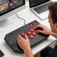 New

 Arcade Fight Stick 3 Modes USB Cable Console Rocker Turbo Street Fight Controller Gaming Joyst