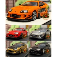 Lee's Model Cartm 1/64 Toyota Supra A80Z A80Z Walker Red Silver