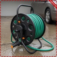 leipupa Metal Hose Reel Wagon Large Capacity Manual Hose Reel Wagon Handheld Heavy-Duty