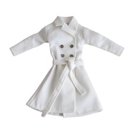 [ในสต็อก] ใหม่ Blythe เสื้อผ้าแฟชั่นสีขาว T Rench Coat กับท่อบนและเข็มขัดสำหรับ Blyth ตุ๊กตาบาร์บี้30เซนติเมตร OB24 Azone Licca 16อุปกรณ์ตุ๊กตา