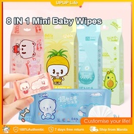 8 IN 1 Mini Baby Wipes Wet Wipes Wet Tissue Travel Outdoor Spot Mini Wet Wipe Wet Tissue Wipes