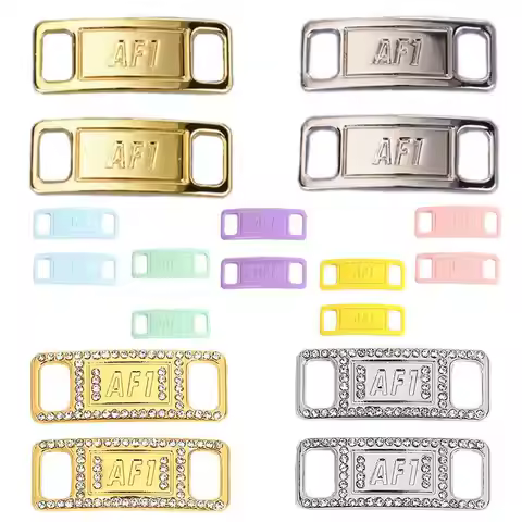 Sneaker Laces Buckle Combination AF1 Diamond Shoe Charms Quality Metal Shoelaces Decorations Air For