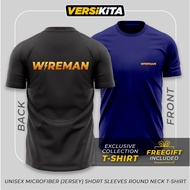 WIREMAN Jersey Roundneck Short Sleeves T-Shirt / XS - 5XL / Microfiber / Work Uniform