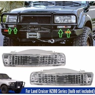 1Set (l/R) ALLTIMES Front Indicators Bumper Light Cover for Land Cruiser HZJ80 Series, Clear Turn Si