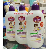 Sleek Baby Bottle, Nipple &amp; Accessories Cleanser 500ml/ Refill Pack 450ml