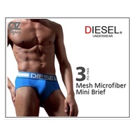DIESEL Three Mini Brief Mesh Microfiber Men Underwear (DF2562MZ)