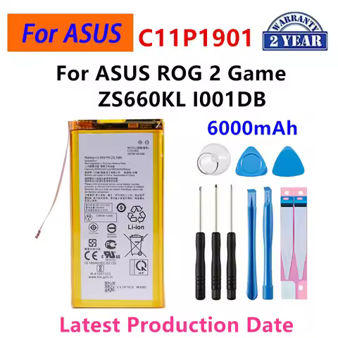 Brand New Battery C11P1901 6000mAh For ASUS ROG 2 Game ZS660KL I001DB Phone Battery +Tools