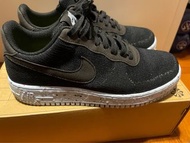 NIKE Air Force 1 Crater Flyknit sneakers AF1 in black air Force one