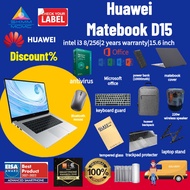 Huawei Matebook laptop D15 computer 256gb ssd storage packages free backpack mouse speaker & screen 