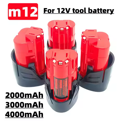 Premium 12V-4.0Ah cordless tool lithium battery, compatible with Milwaukee M12 XC 48-11-2410, 48-11-