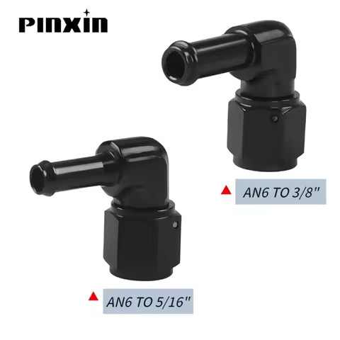 1Pcs Female AN6 to 3/8" 5/16" Barb Fittings Adapter 90 Degree Quick Connect Aluminum Elbow Adapter S