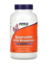 Now 槲皮素+鳳梨酵素120/ 240粒 素食 Quercetin With Bromelain