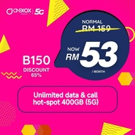 XOX B50 400GB HISPEED CAVEREGE CELCOMDIGI 5G/4G