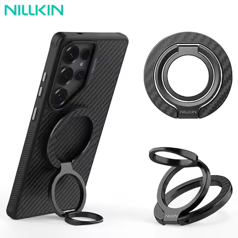 NILLKIN FiberSnap Magnetic Ring Stand for iPhone 18 17 16 15 14 Pro Max Strong Magnet Holder for Sam
