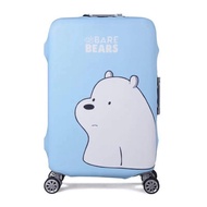 Ice Bear We Bare Bears Fashion Luggage Cover Suitcase Protector Elastic Luggage Cover Suitcase Cover Anti-Scratch Dustproof Travel Bag Cover (Suitcase Not Included)
