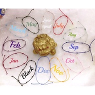 Kabbalah 7knot birthstone string bracelet