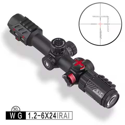 Discovery WG 1.2-6X24 IRAI Compact Scope Shockproof Hunting Tactical Riflescopes 30mm Tube Optics Si