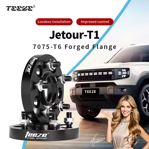 Teeze 2/4pcs 5x108 CB 60.1 M14 x 1.5 Hub Centric Black Forged wheel spacer For Jetour T1 Flange Plat