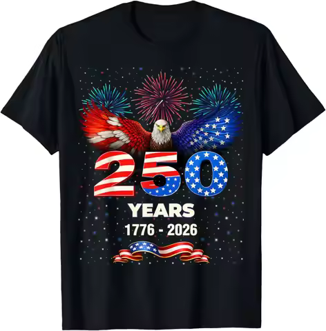 USA 250th Anniversary 1776 2026 Patriotic Eagle 4th of July T-Shirt