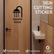 Shower Room Sign Sticker / Sign Sticker / Door Sign 15 x 35cm