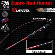 NEW EUPRO RED HUNTER FISHING ROD EUPRO SPINNING ROD Joran Solid Carbon Jorann Eupro Solid