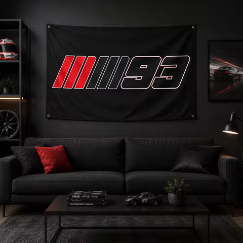 Moto Marquez Marc 93 Flag Polyester Digital Printing Banner for Garage Wall Art Out Door Decoration 