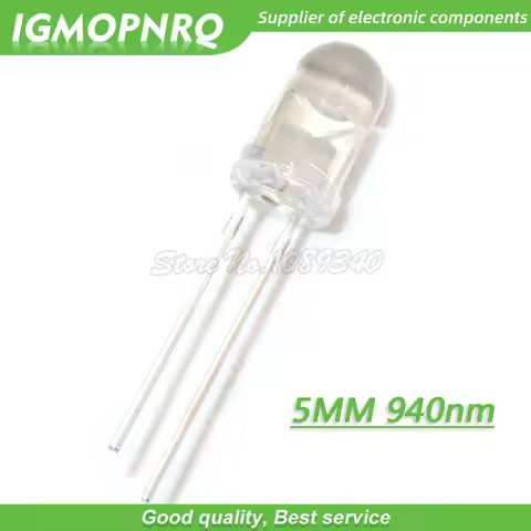 100pcs LED 5mm 940nm IR Infrared Emitting Round Tube Light diode IGMOPNRQ