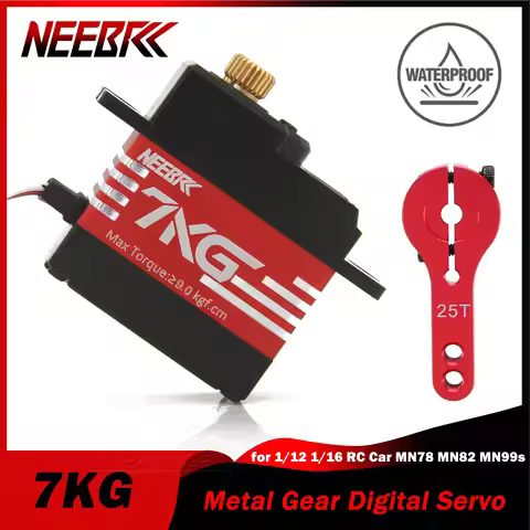 NEEBRC 7KG 21G 17G Metal Gear Half-aluminum Frame Digital Servo Motor for 1/12 1/16 RC Car MN78 MN82