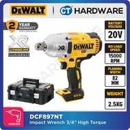 DEWALT DCF897NT CORDLESS BRUSHLESS HIGH TORQUE IMPACT WRENCH 20V 3/4" 950NM WITHOUT BATTERY & CHARGE
