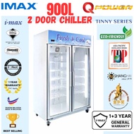 Imax 900L 2 Door Economy Display Chiller With Door Heater Line | Meat | Fruit |Beverage |Vegetable |Flower |Supermarket
